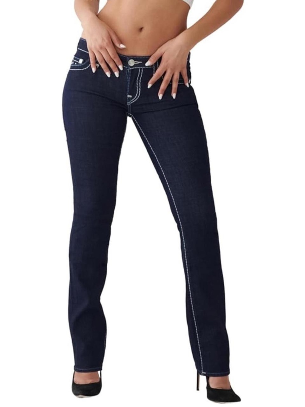 True Religion Womens World Tour Jeans Dark Wash Size 28x30 RN#112790 CA#30427